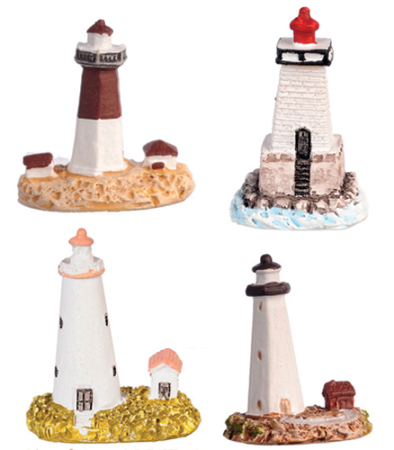 Mini Poly Lighthouses, 4 pc.